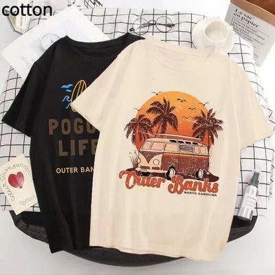 Футболка Pogue Life Outer Banks, женская эстетическая футболка, футболка North Carolina Outerbanks Harajuku, футболки унисекс с графическим рисунком, женские топы