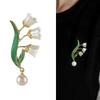 Delicate Lilys Flower Brooch Alloy Materials Comfortable Wear for Daily and Special Occasions