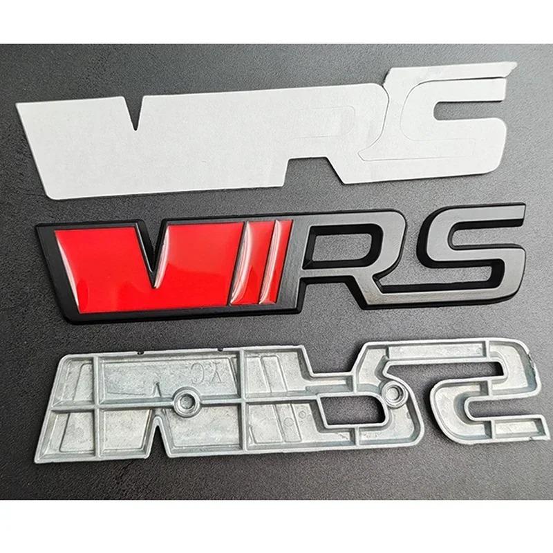 JIYQ3 3D Metal VRS Logo Car Emblem Rear Tail Bumper Badge Sticker For Skoda Rapid Octavia 2 3 A5 RS Kodiaq Fabia Superb Accessories