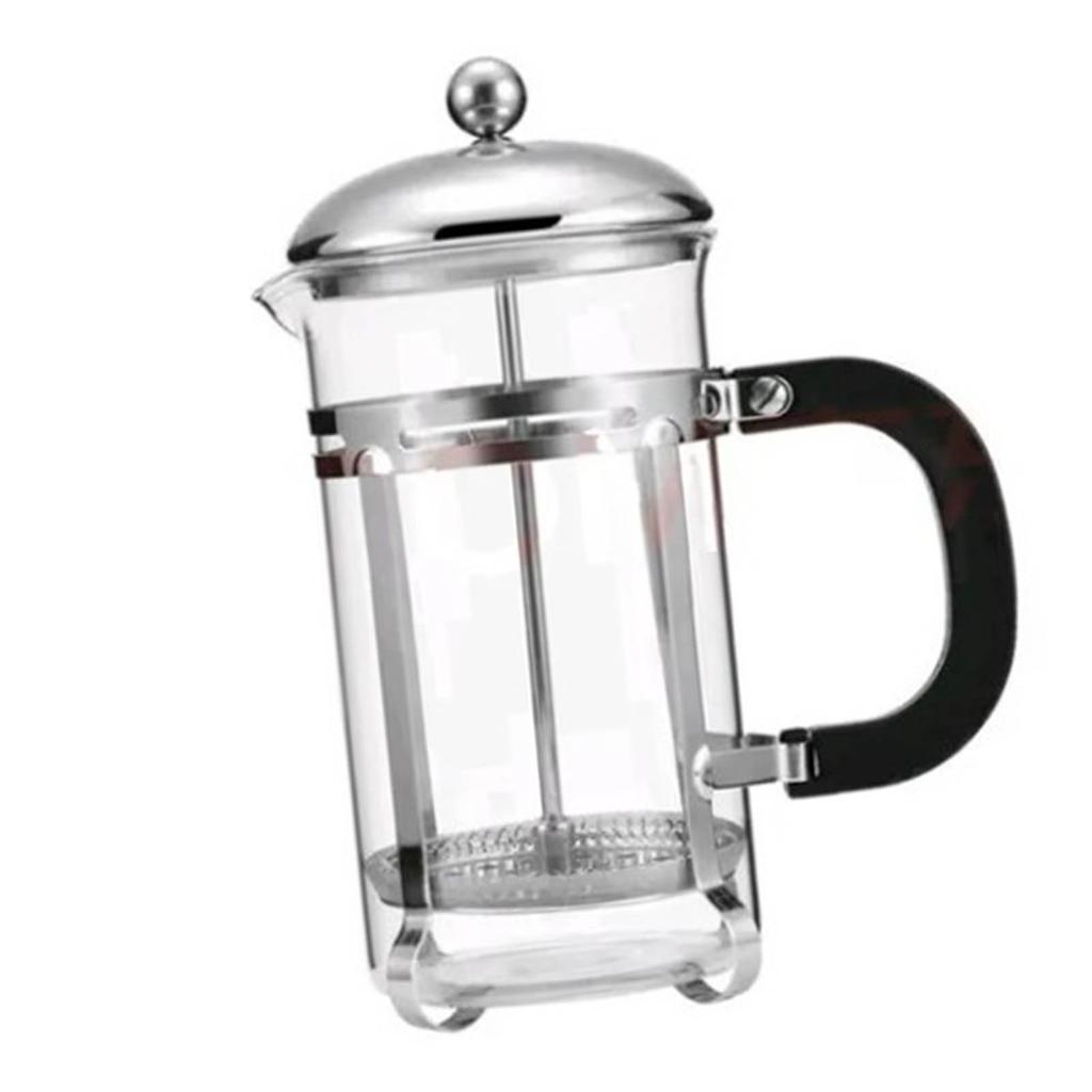 Стеклянный пресс-горшок 600 мл Прозрачный фильтр из нержавеющей стали Термостойкий Пресс для быстрого приготовления кофе