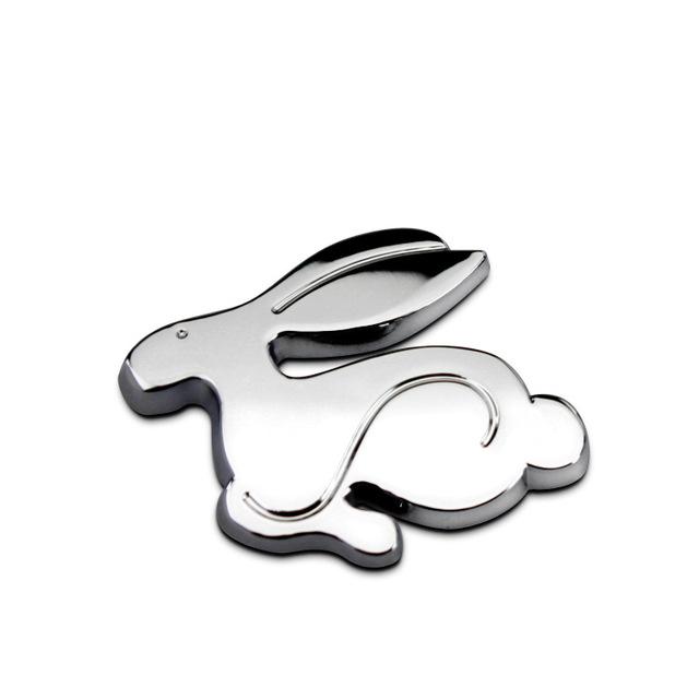 For VW Volkswagen Jetta MK5 Golf 3D Metal Car Sticker Rabbit Badge Decal Accessories For Volkswagen GTI R-Line R Polo T5 Golf Pa