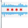 1pc Multi-size Optional Chicago Flag, Garden Banner, Indoor and Outdoor, Perfect Decoration Joyttshop Flag, Breeze Flag