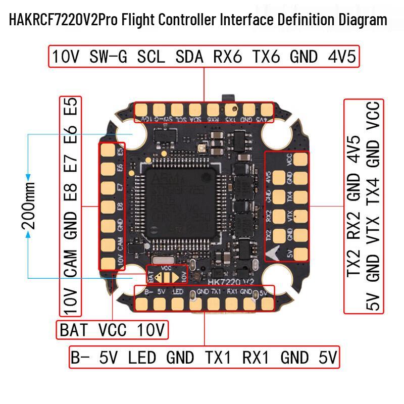 HAKRC F722 V2 Mini Flight Controller