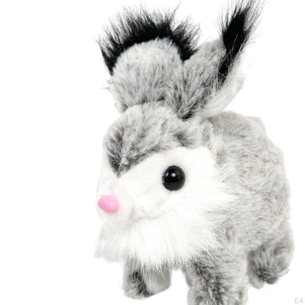 Игрушка Зайчик Интерактивная Электронная Шевелящиеся Уши Анимированная Ходячая для Девочек и Мальчиков Детская Вечеринка