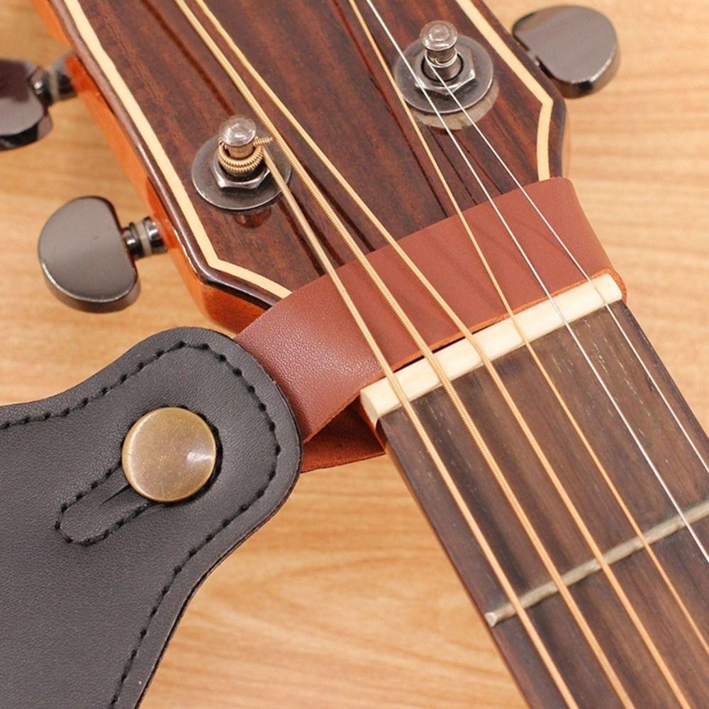 Adjustable Retro Guitar Neck Strap Retro Holding Button Safety Lock Strap Guitar Neck