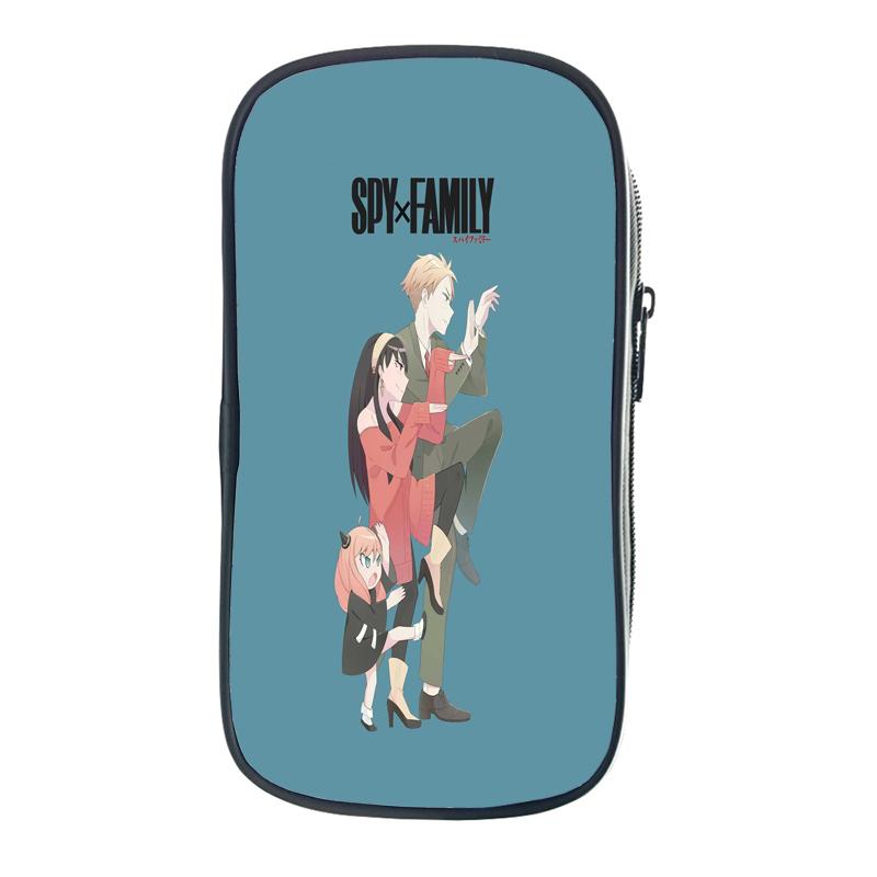 Семейный портативный пенал Spy X с героями мультфильмов Anya Forger, детская канцелярская сумка, большая вместительная сумка для хранения, школьная сумка-карандаш