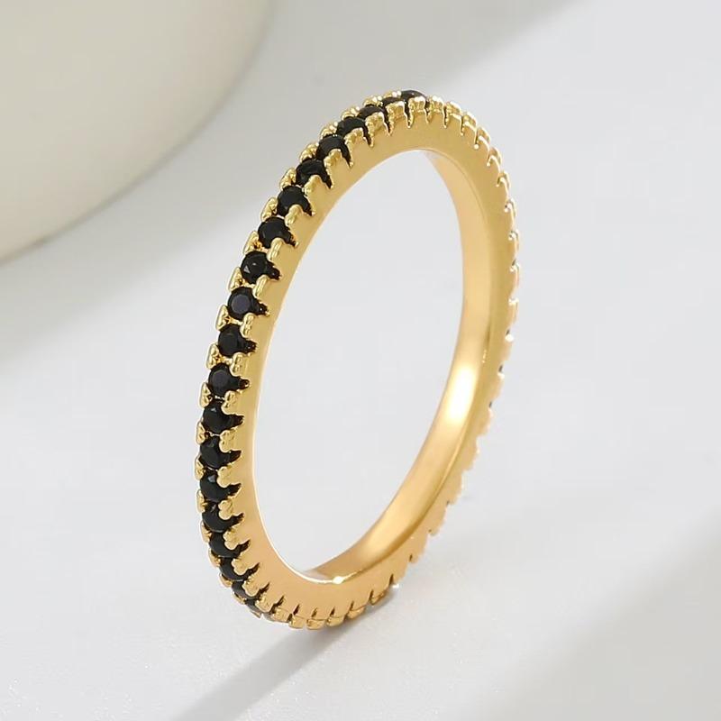 Gold Candy Colored Zircon Geometric Chic Light Luxury Round Ring for Women Fashion Jewelry Wearable for Party