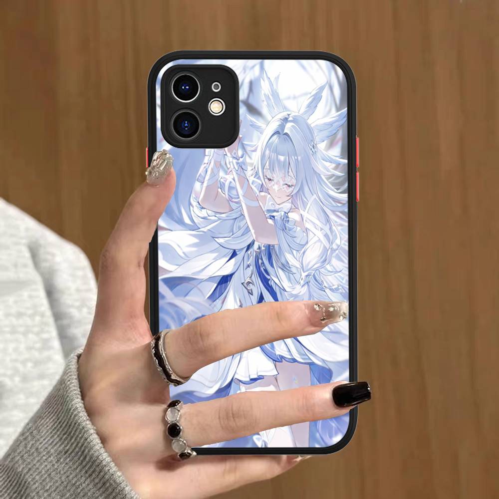 Genshin Impact Columbina Phone Cases For IPhone 16 15 14 Plus 13 12 11 Pro Max Matte Oft Bumper Phone Cover