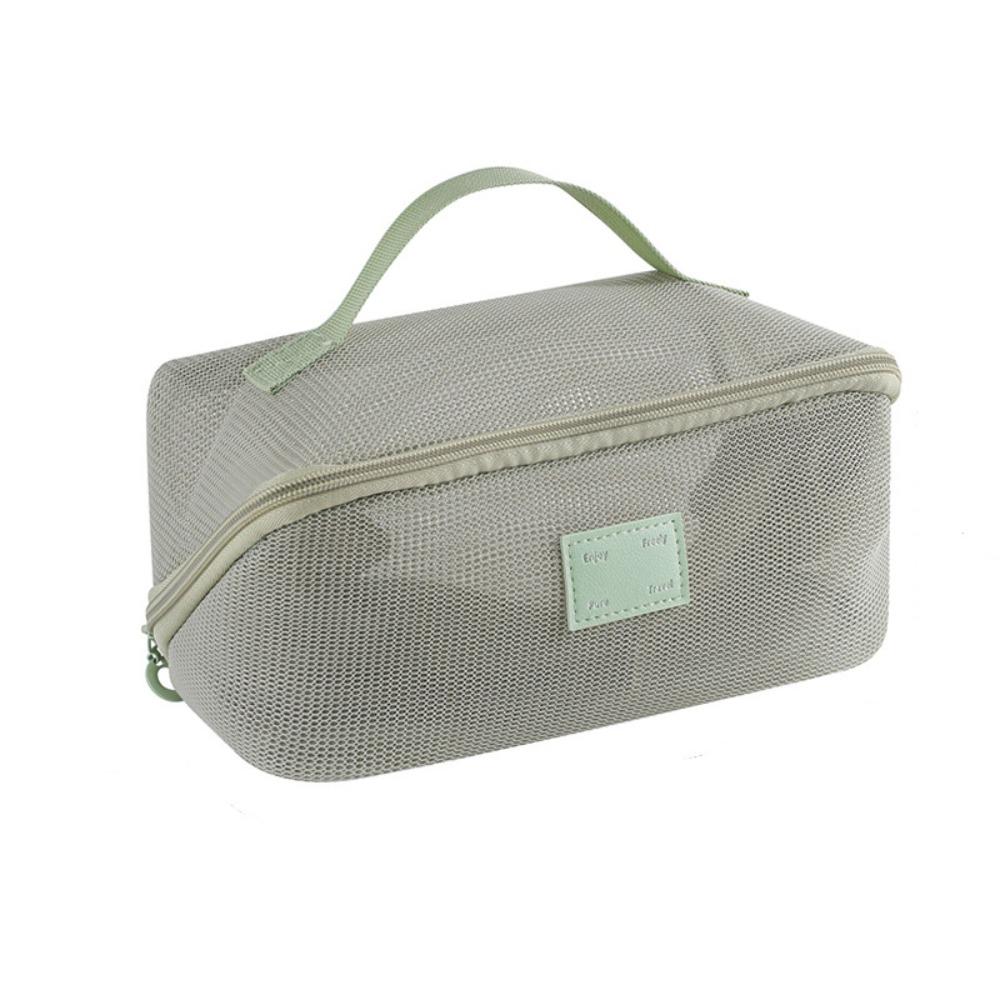 Square Transparent Mesh Cosmetic Bag Lightweight Storage Toiletry Bag  Camping