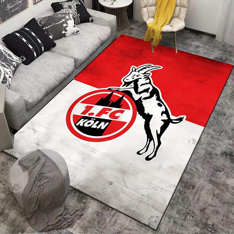 1. FC Köln Logo Red White Carpet suitable as a non-slip mat for the living room or bedroom sofa