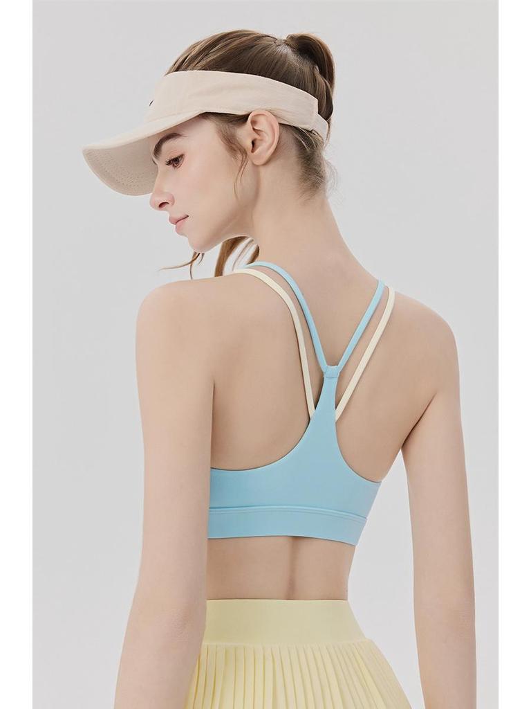 Женский спортивный бюстгальтер с влагоотводящими свойствами и мягкими лямками - Быстросохнущая майка для фитнеса, йоги, пилатеса и тенниса