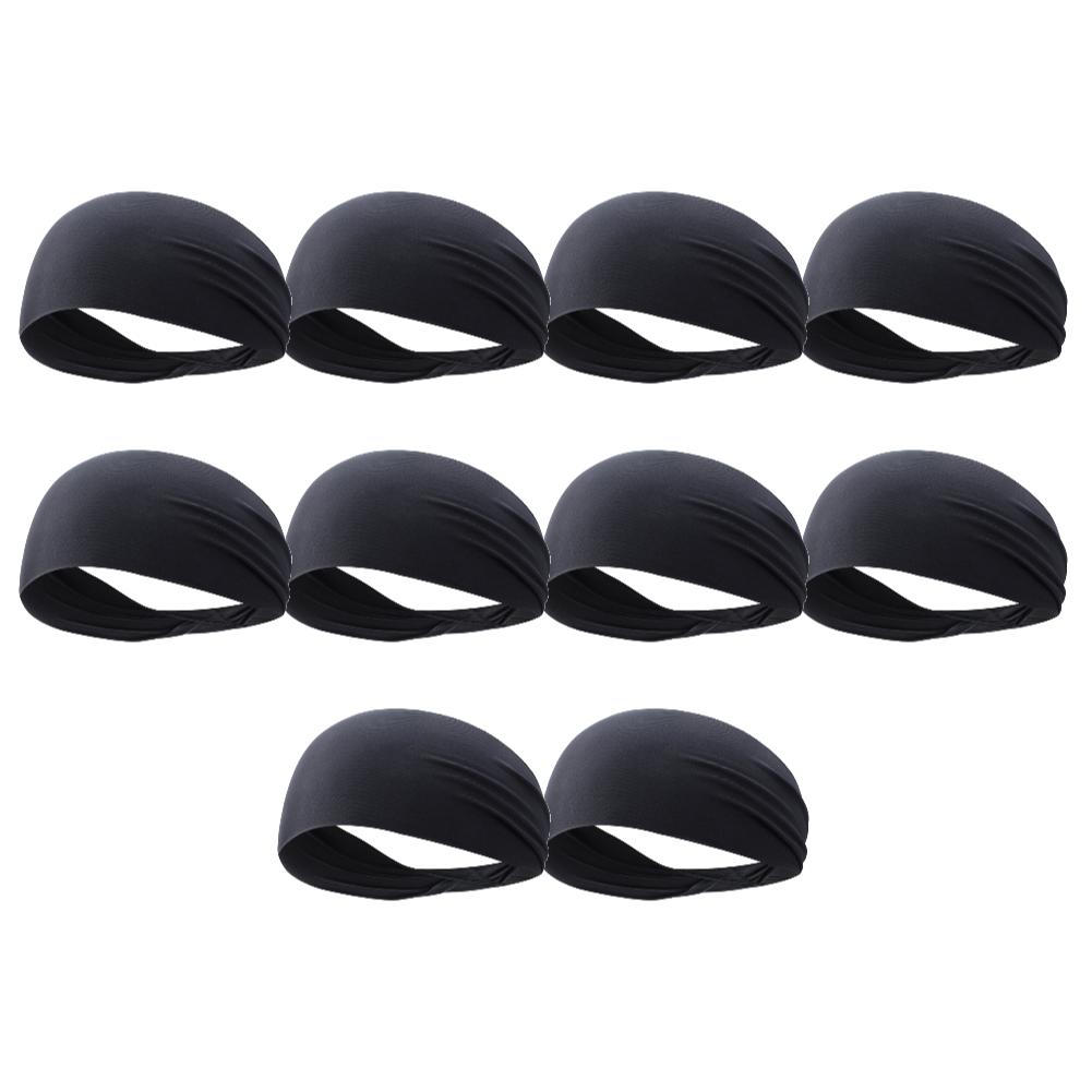 10-1pcs Elastic Headband Quick Dry Sweat Absorption Headdress Anti-slip Running Head Band Breathable for Yoga Running Biking