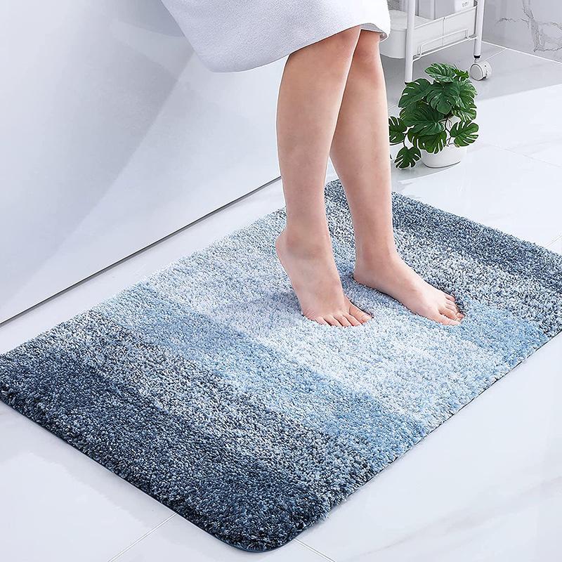 Gradient Bathroom Absorbent Mat Non-Slip Microfiber Rug for Kitchen Bathroom Floor Waterproof Door Mat Bedroom Decor Modern