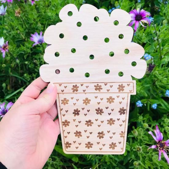 1/2/3Pcs Wooden Flower Arrangement Board DIY Handmade Flower Holder Nature Floral Plant