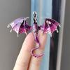 Vintage Rhinestone Brooch Pins Jewelry Flying Dragon Brooch Office Enamel Dragon Brooches