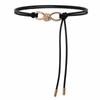 Solid Color Metal Buckle Belt Knotted Decorative Waistband Fashion Waist Chain  Women's Accessories