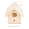 Outside Wooden Bird House with Transparent Acrylic Window Hanging Outdoor Wooden Birdhouse with Pole