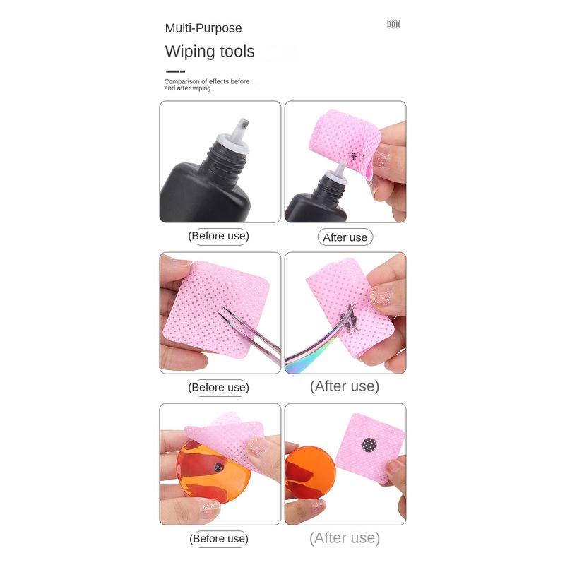 200 шт., безворсовая бумага, хлопковые салфетки, наращивание ресниц, подушечки для удаления клея, прививка ресниц, чистящий клей, инструмент для салфетки для рта, инструмент для макияжа