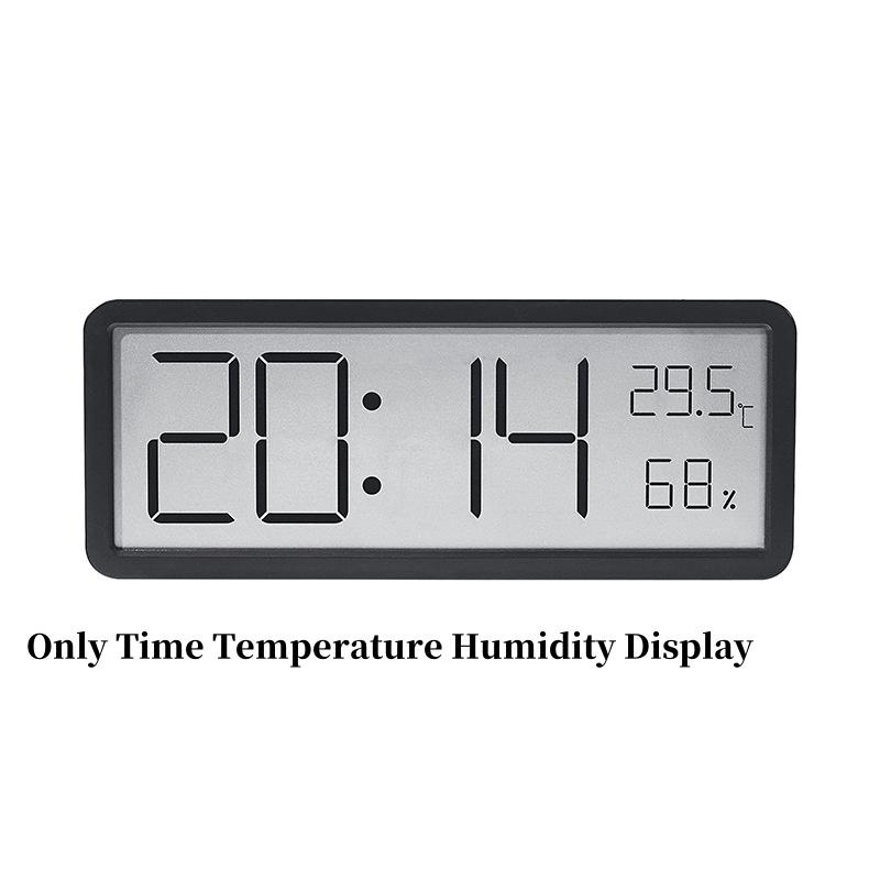 Battery Powered Digital Wall Clock TEMP Humidity Date Comfortableness Table Clock 12/24H LCD Clock For Living Room Home Decor