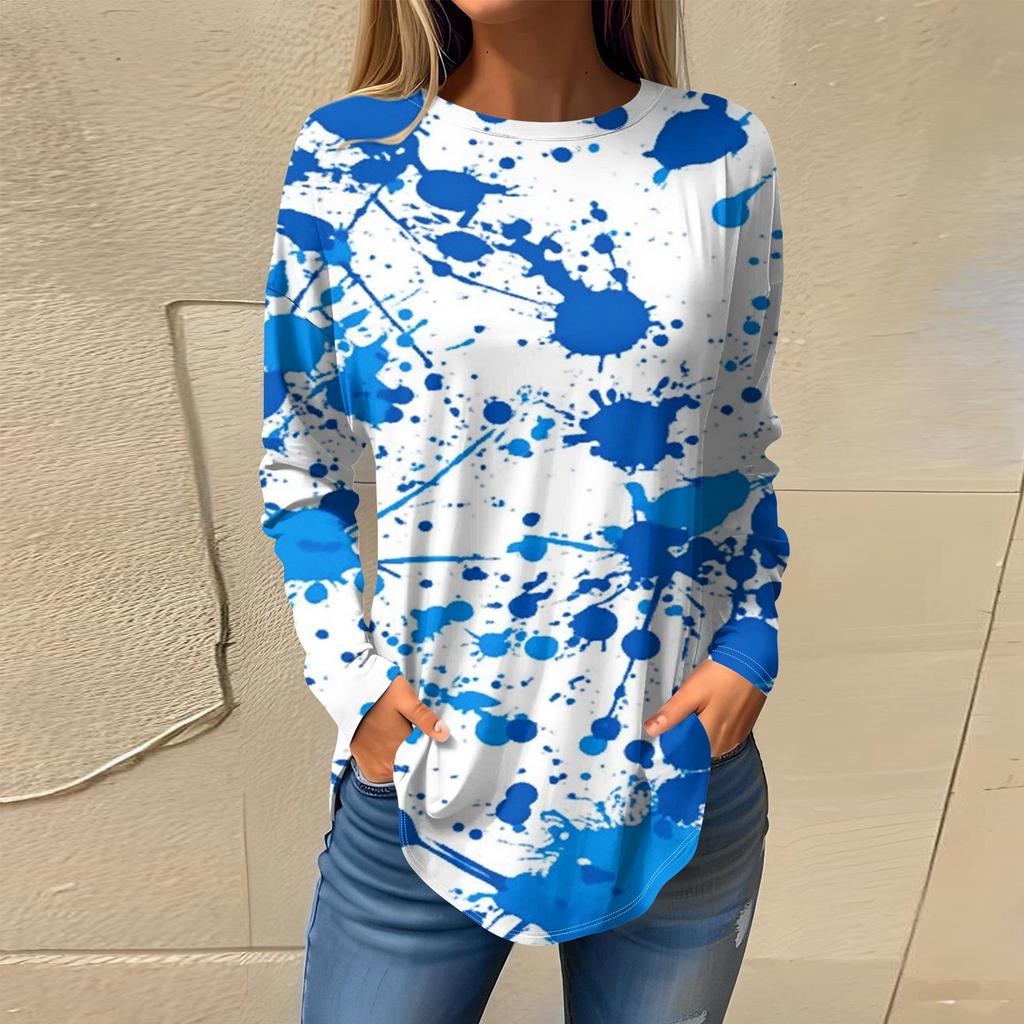 Женская мода с длинным рукавом и круглым вырезом, винтажный асимметричный пуловер