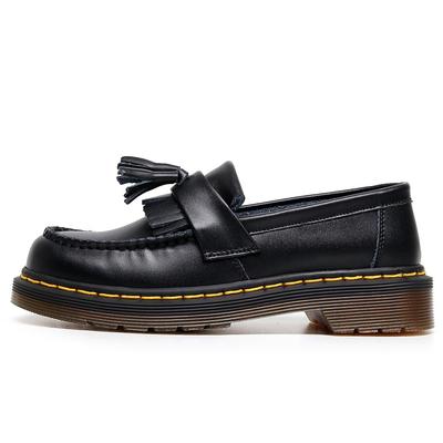 Женские кожаные лоферы с кисточками, низкие, маленькие кожаные туфли, женские, в британском стиле, модные, студенческие, с круглым носком, повседневные туфли