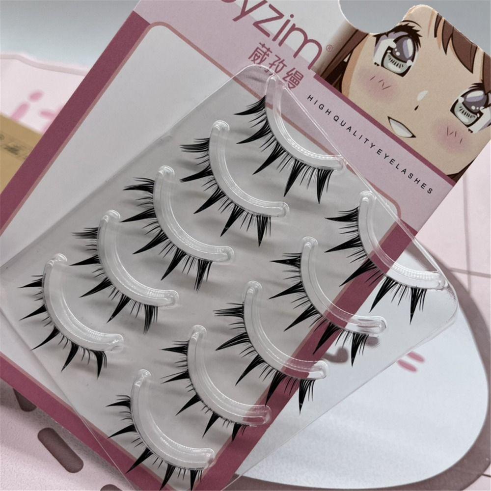 Dramatic Manga Anime Lashes Japanese Cosplay Wet Spiky Lashes Fake Eyelashes Extensions for Women