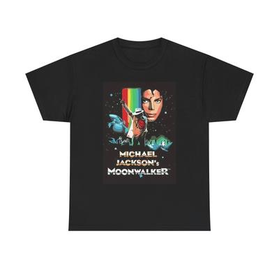 Футболка Moonwalker Винтажная Ретро Майкл Джексон Унисекс Плотный Хлопок