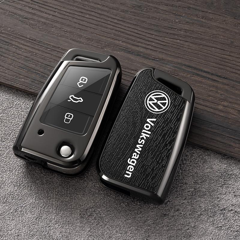 Для VOLKSWAGEN Чехол-защита для брелока автомобиля из цинкового сплава + Кожа Для VW Volkswagen Polo Golf 7 MK7 Tiguan MK2 Accesso