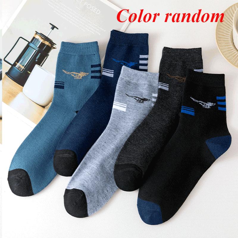 1/5/10 пар мужских носков, дышащие хлопковые спортивные носки, дышащие дезодорирующие деловые носки, большие размеры 39-44
