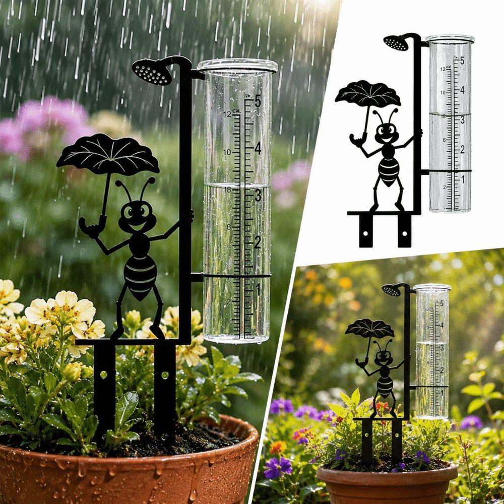 Clear Tube Garden Rain Gauge Dual Scale Rainfall Gauge New Outdoor Rain Gauge Patio Planter
