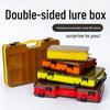 Портативная двухслойная коробка для приманок: Многофункциональное, компактное, двухстороннее хранилище для рыболовных крючков и аксессуаров