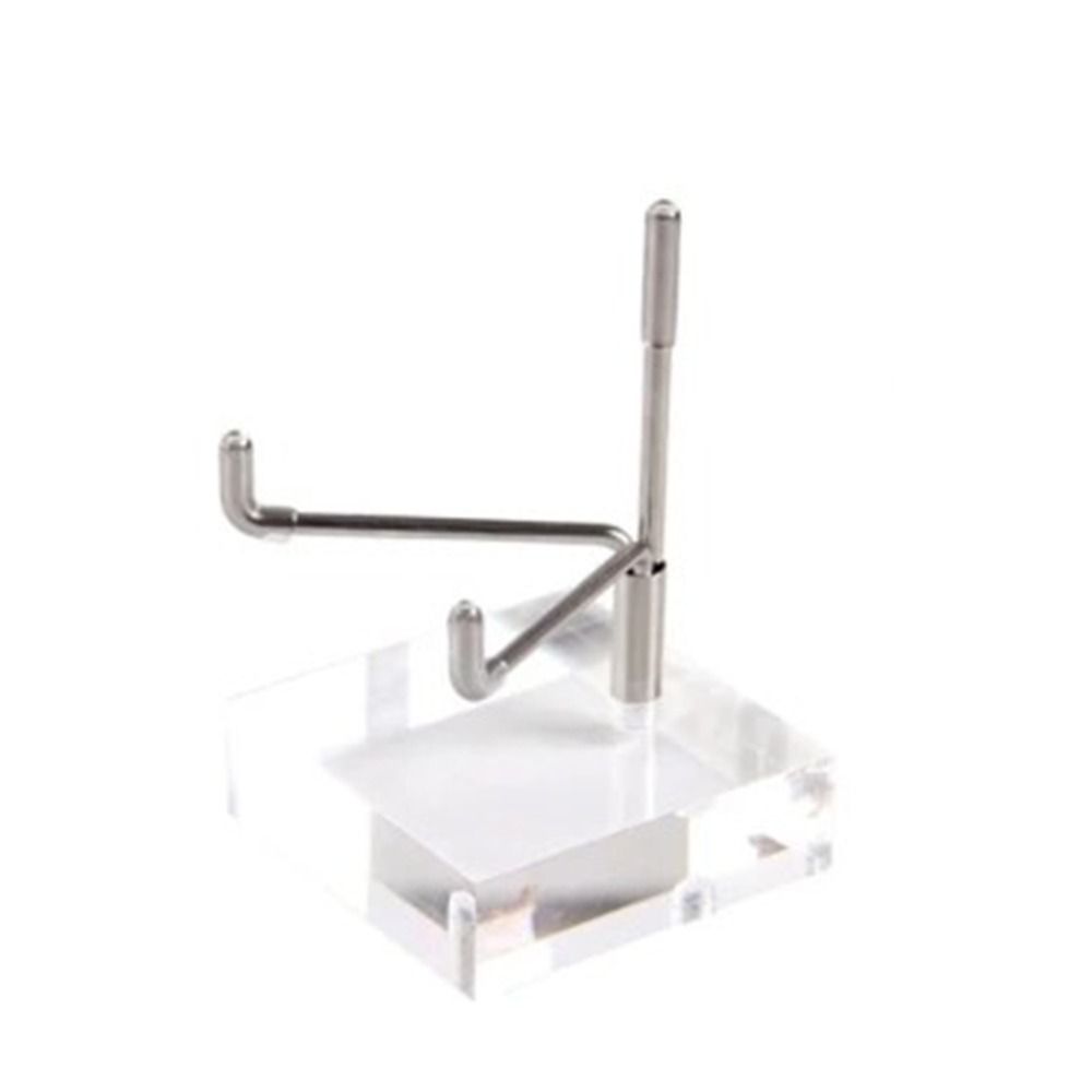 Adjustable Metal Arms Crystal Holder Soft Rubber Case Metal Mineral Rack  Museum