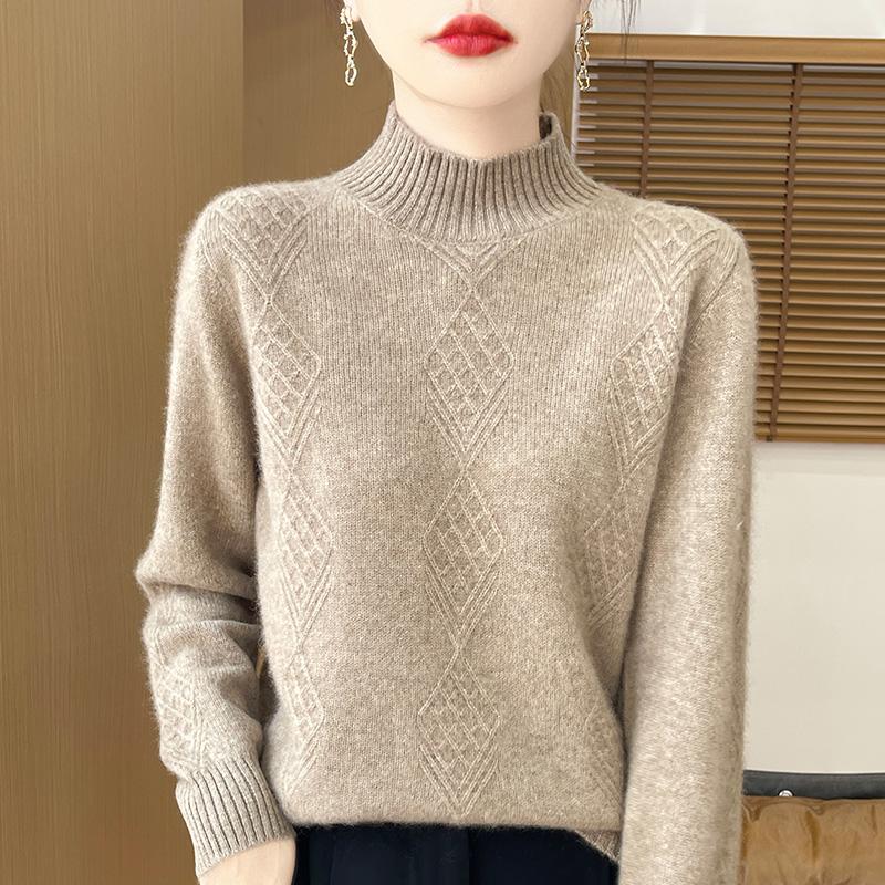 Женский кашемировый свитер Qinghe кашемир 30% кашемир 70% шерсть осенне-зимний пуловер теплый и модный