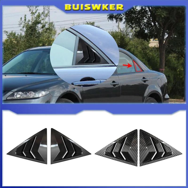 For Mazda 6 Sedan 2002 2003 2004 2005 2006 2007 2008-2016 Carbon Car Rear Window Side Vent Shutter Louver Cover Trim Accessories