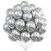 Metallic silver chrome balloons party anniversary decoration 100 pieces