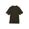 Solid Color Letter Logo Print Crew Neck Short Sleeve T-Shirt Men Tops Olive-Green HT2288