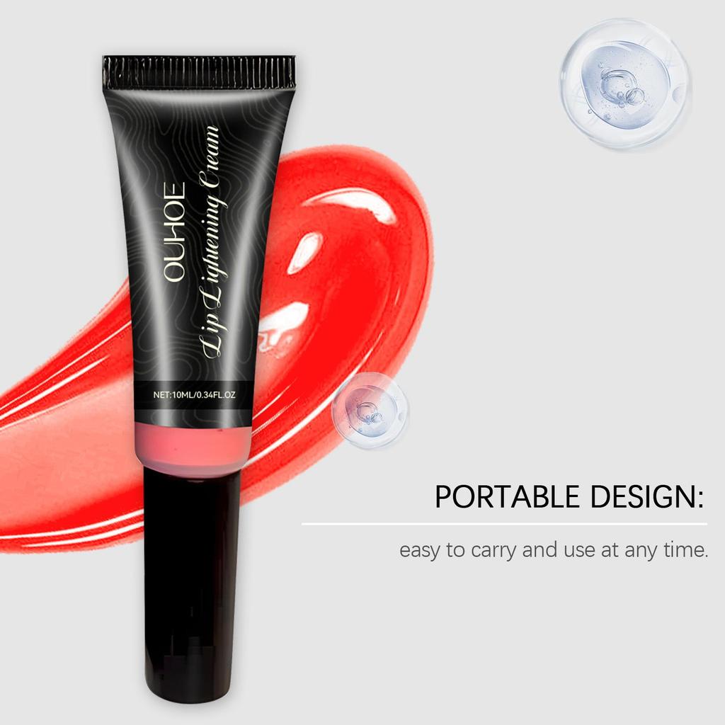 OUHOE Бальзам для осветления губ 10 мл Натуральные ингредиенты для длительного увлажнения, осветляет цвет губ и обеспечивает антиоксидантную защиту