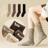 Elastic Tiered Piled Calf Socks Lolita Autumn Winter Long Socks Cute JK Stockings  for Women Girls