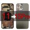 Собранный гибкий шлейф Титановый DIY корпус Для iPhone 11 как 15 Pro Шасси 11 Преобразование в 15Pro Задняя крышка Комплекты для замены