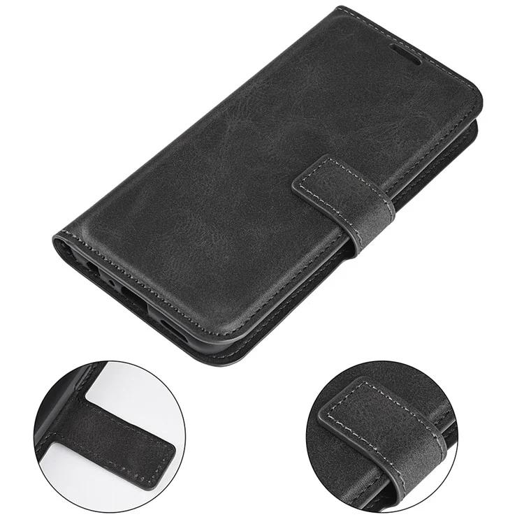 Cell Phone Case For Honor X7a 4G Wallet Square Magnetic Clasp Calf Texture Stand Phone Cover