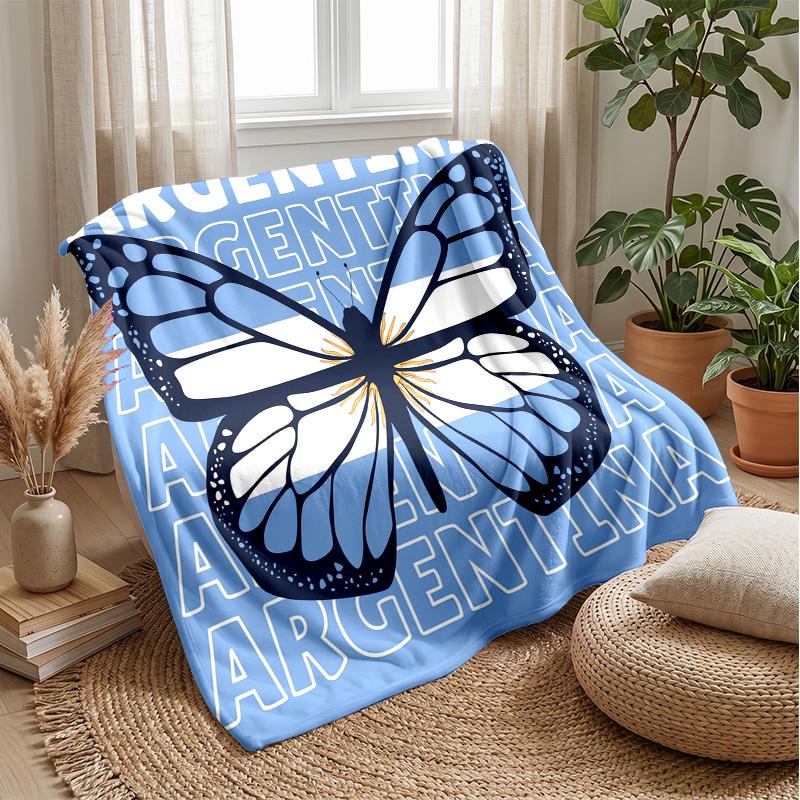 Argentina national football team Theme blanket Soft Flannel Blanket Plush Throw Blanket Cozy Sofa Bed Blanket for Home Decor