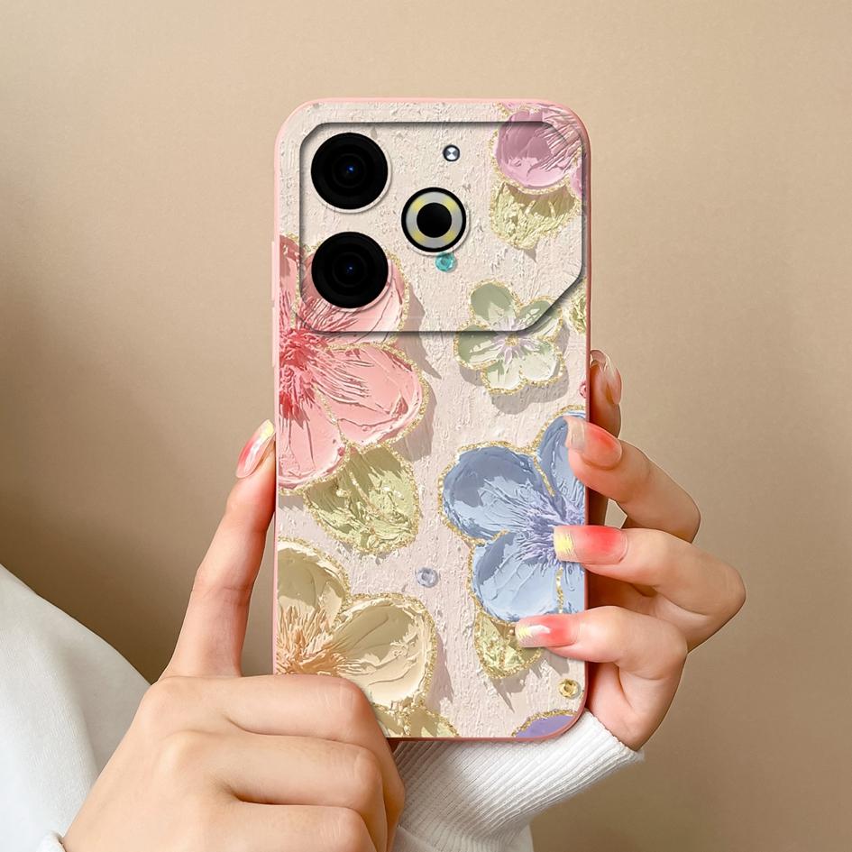 Чехол для телефона Tecno Camon 30 Pro Spark 20 Pop 8 Hot 40i Pova 6 Neo, задние чехлы с красивыми цветами и растениями, мягкий силиконовый бампер с защитой от падения, корпус корпуса
