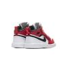 Jordan Детские кроссовки Air Jordan 1 с нескользящей подошвой и амортизацией, средняя высота, для малышей, Белые с красным, для младенцев и малышей AR6352-173
