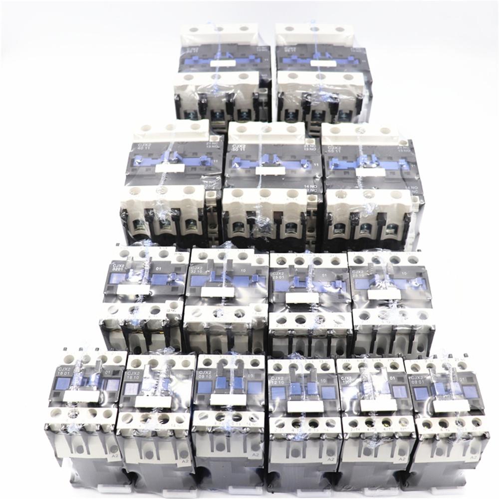 Контактор переменного тока 9A 3P+1NO/1NC Монтаж на рейку lc1d CJX2- 0910 1 нормально открытый контакт / CJX2- 0901 1 нормально закрытый контакт