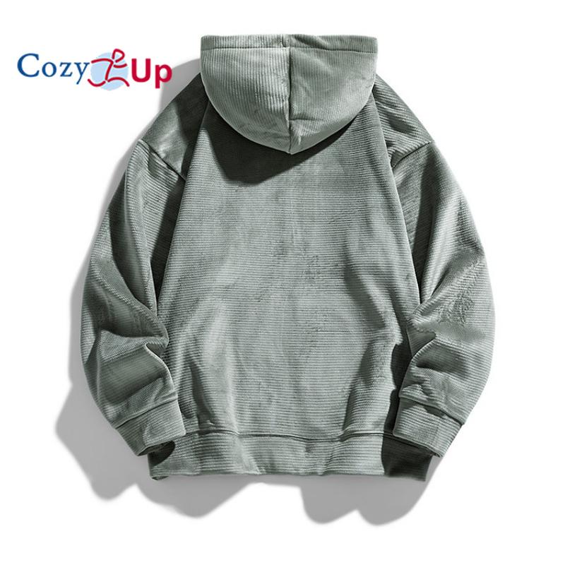 Cozy Up Толстовки для мужчин Толстовка из тяжелого флиса - на толстой подкладке из шерпы на молнии до конца