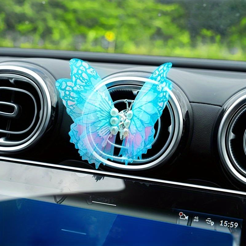 3 шт. Металлические бабочки, украшения для автомобиля, 3D движущиеся вышитые бабочки для салона автомобиля
