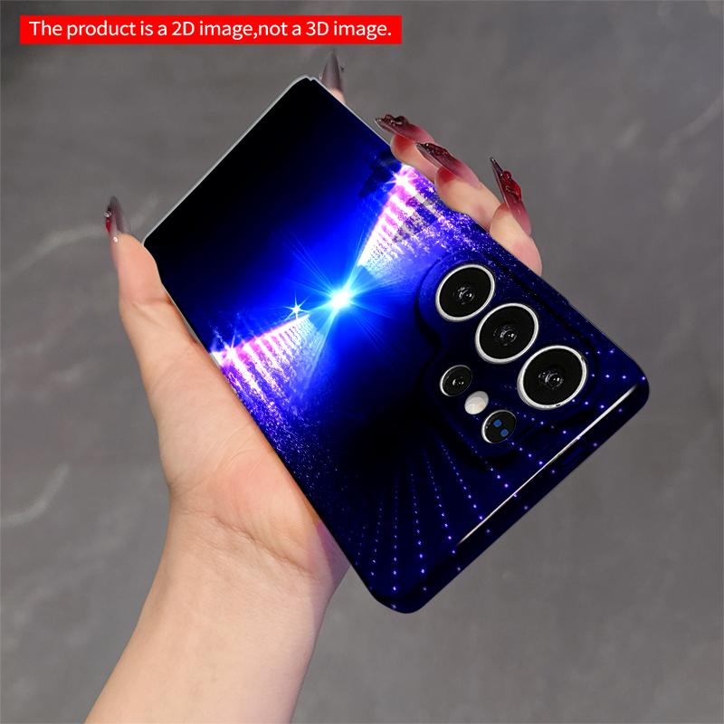 2DFlat Samsung phone case Cosmic Blue Light Show Applicable to Galaxy S22 S23 S24 S25ULTRA S26 A12 A13 A14 A15 A16