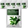 Rockies Real Fresh Green Tea Mask Pack, 50 Packs, 1 Pack