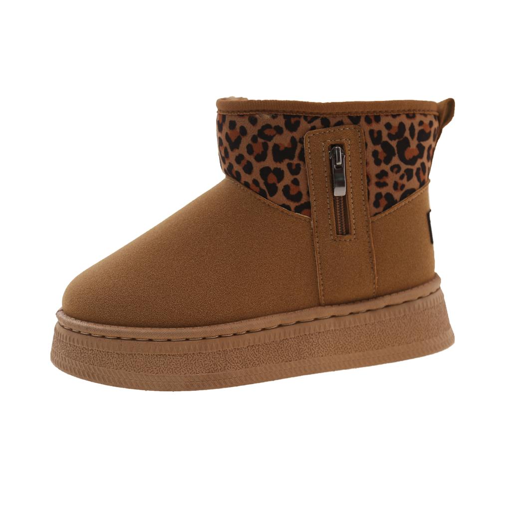 Fashion Women Leopard Print Shoes Winter New Comfortable Warm Women's Snow Boots Non-slip Wear-resistant Fashion Plush Short Boots Hot