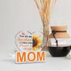 Acrylic Sign Table Decor - 'You Are My Sunshine I Love You Forever & Always Mom' Heart-Shaped Sunflower & Butterfly Design, Contemporary Farmhouse